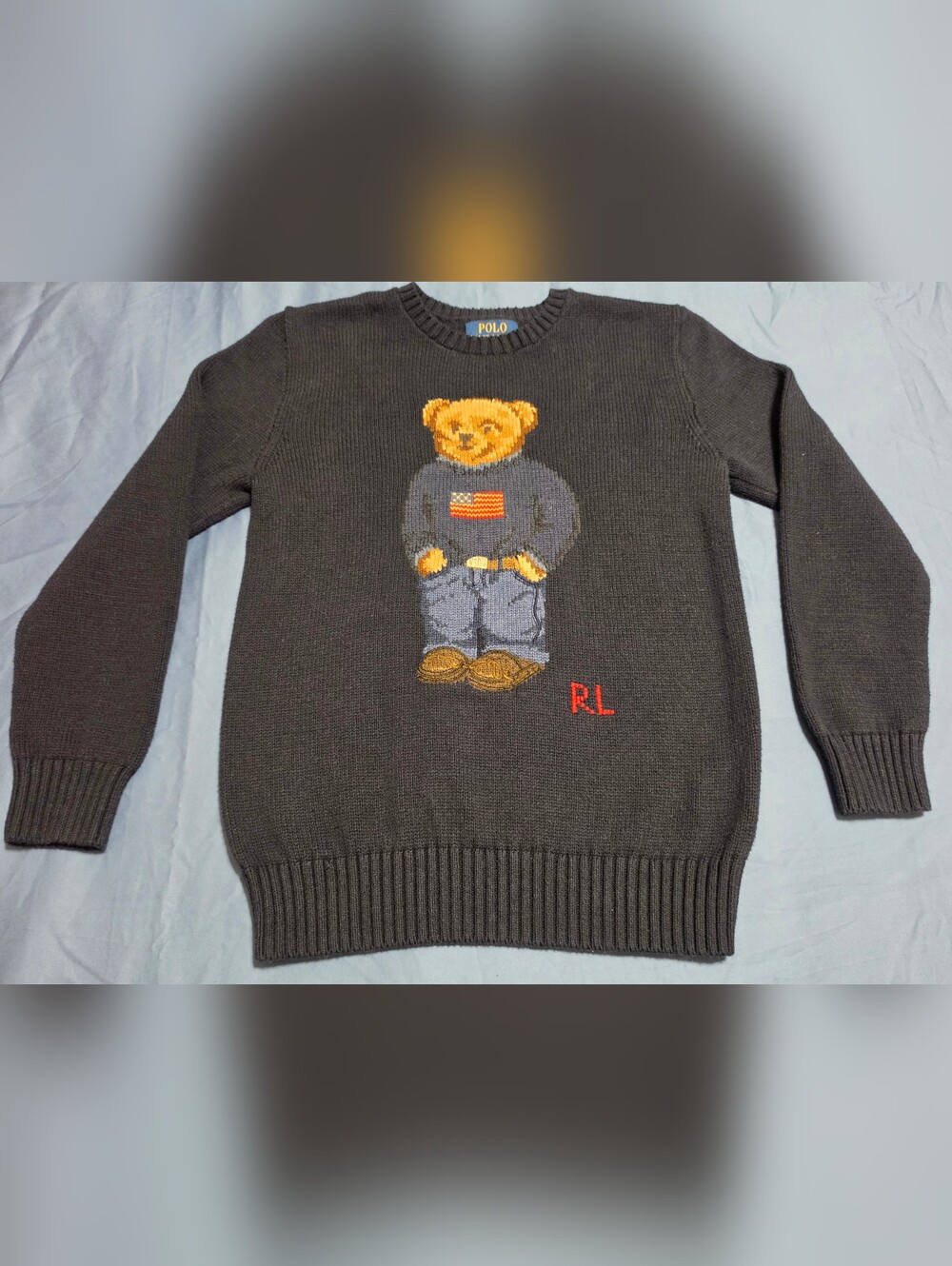 Polo by Ralph Lauren Men's Black Bear Crewneck Sweater